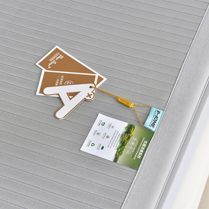 91家纺网 家纺一手货源 找家纺 小牛席业 2026新款条纹爱家熊猫冰丝席（床笠款）藤席冰藤席冰丝席可机洗凉感冰丝席豆豆席PE霸王 灰色