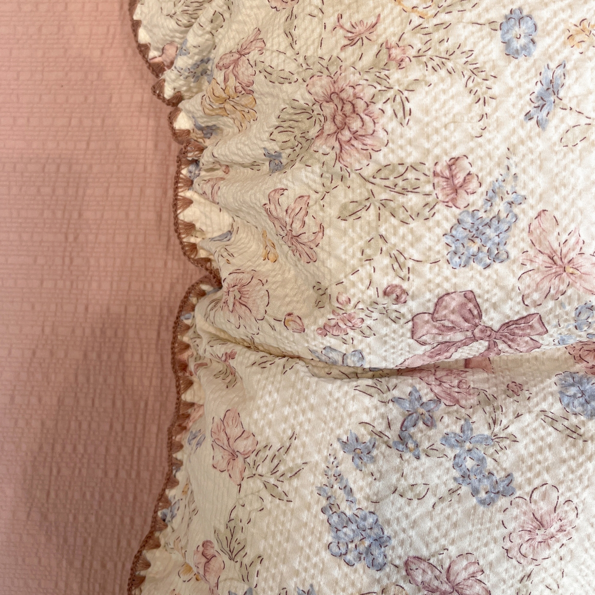 源舍家纺 2026新款泡芙纱贝壳绣四件套 诗意柔