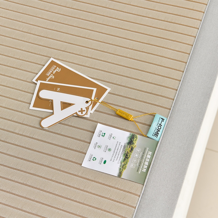 91家纺网 家纺一手货源 找家纺 小牛席业 2026新款条纹爱家熊猫冰丝席藤席冰藤席冰丝席可机洗凉感冰丝席豆豆席PE霸王 咖色