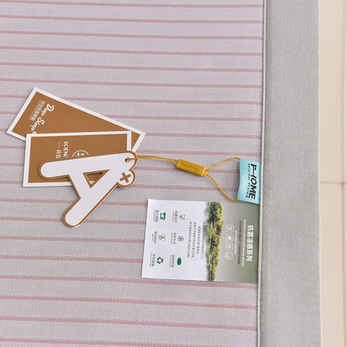 91家纺网 家纺一手货源 找家纺 小牛席业 2026新款条纹爱家熊猫冰丝席藤席冰藤席冰丝席可机洗凉感冰丝席豆豆席PE霸王 粉色