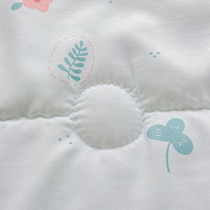 91家纺网 家纺一手货源 找家纺 好欣怡家纺 2026新款水洗棉夏被空调被被子被芯印花小清新夏凉被直播热款水洗棉包边款-花漾-兰