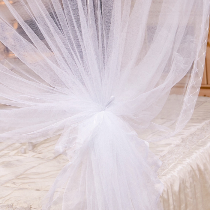 91家纺网 家纺一手货源 找家纺 冉美家纺 2026新款宫廷蚊帐 皇冠 恋情 幻彩 缤纷 皇冠-白色