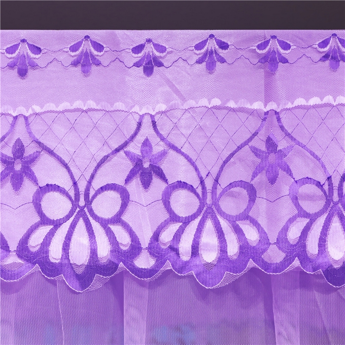 91家纺网 家纺一手货源 找家纺 冉美家纺 2026新款宫廷蚊帐 皇冠 恋情 幻彩 缤纷 恋情-紫色