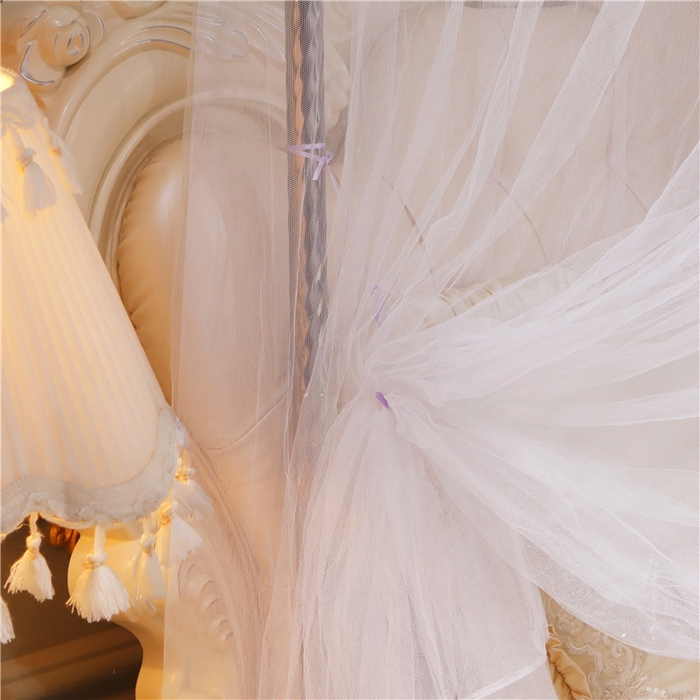 91家纺网 家纺一手货源 找家纺 冉美家纺 2026新款宫廷蚊帐 皇冠 恋情 幻彩 缤纷 恋情-白色