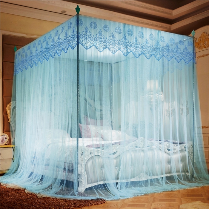 91家纺网 家纺一手货源 找家纺 冉美家纺 2026新款宫廷蚊帐 皇冠 恋情 幻彩 缤纷 繁花-水绿