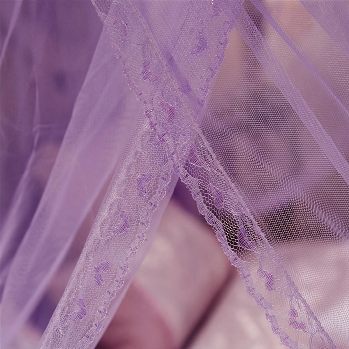 91家纺网 家纺一手货源 找家纺 冉美家纺 2026新款宫廷蚊帐 皇冠 恋情 幻彩 缤纷 繁花-紫色