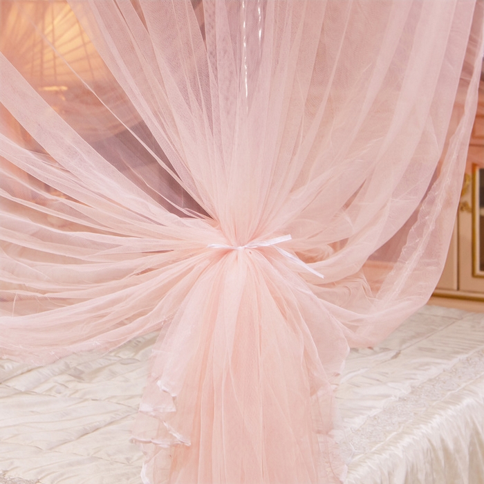 91家纺网 家纺一手货源 找家纺 冉美家纺 2026新款宫廷蚊帐 皇冠 恋情 幻彩 缤纷 皇冠-玉色