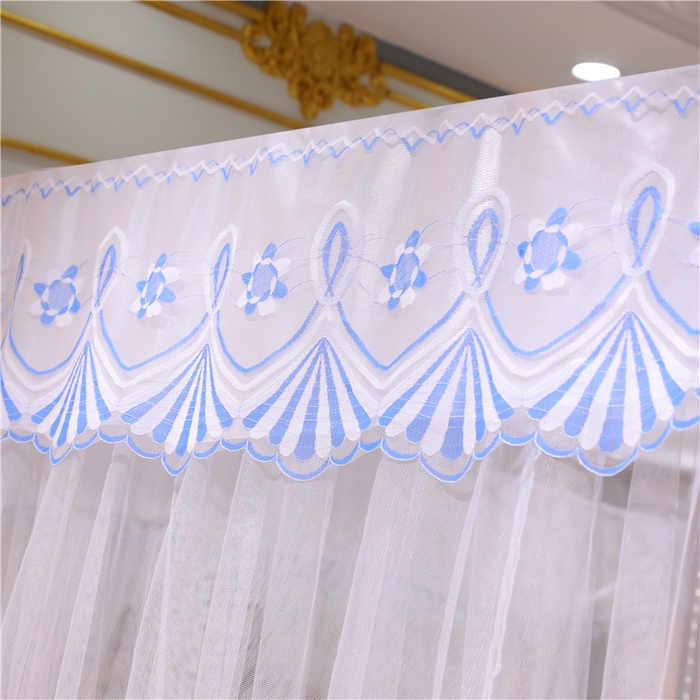 91家纺网 家纺一手货源 找家纺 冉美家纺 2026新款宫廷蚊帐 皇冠 恋情 幻彩 缤纷 幻彩-白色