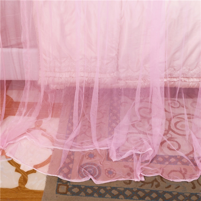 91家纺网 家纺一手货源 找家纺 冉美家纺 2026新款宫廷蚊帐 皇冠 恋情 幻彩 缤纷 恋情-粉色