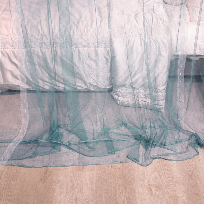 91家纺网 家纺一手货源 找家纺 冉美家纺 2026新款宫廷蚊帐 皇冠 恋情 幻彩 缤纷 缤纷-海蓝