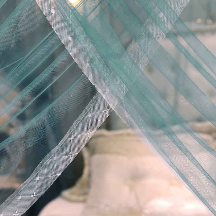 91家纺网 家纺一手货源 找家纺 冉美家纺 2026新款宫廷蚊帐 皇冠 恋情 幻彩 缤纷 缤纷-海蓝