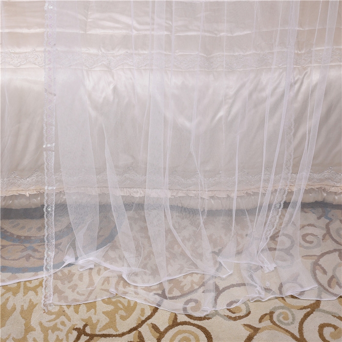 91家纺网 家纺一手货源 找家纺 冉美家纺 2026新款宫廷蚊帐 皇冠 恋情 幻彩 缤纷 幻彩-白色