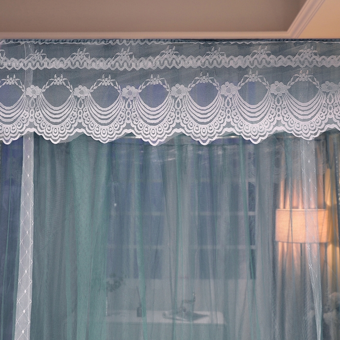 91家纺网 家纺一手货源 找家纺 冉美家纺 2026新款宫廷蚊帐 皇冠 恋情 幻彩 缤纷 缤纷-海蓝