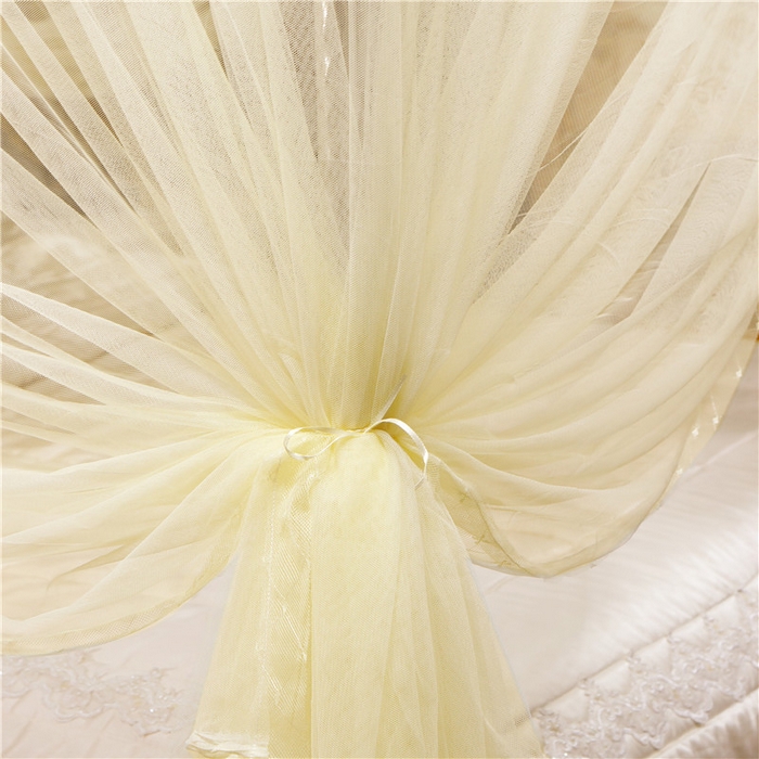 91家纺网 家纺一手货源 找家纺 冉美家纺 2026新款宫廷蚊帐 皇冠 恋情 幻彩 缤纷 恋情-黄色