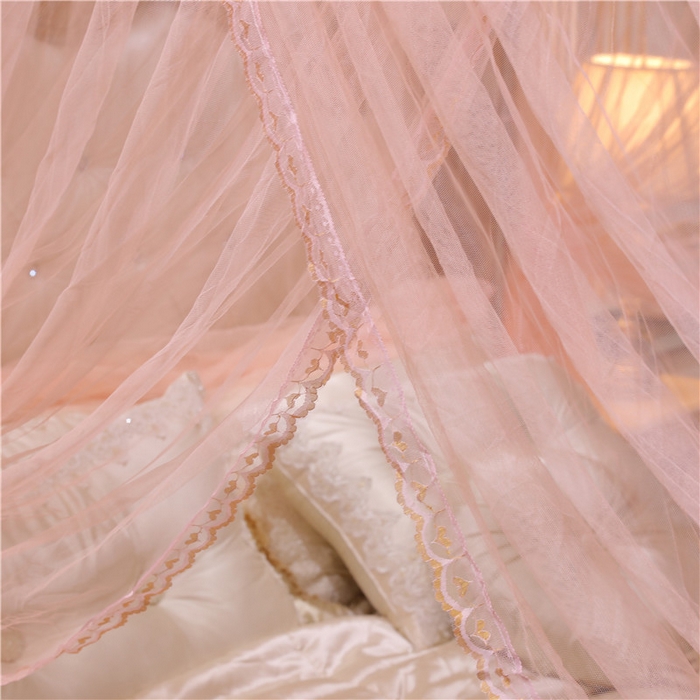 91家纺网 家纺一手货源 找家纺 冉美家纺 2026新款宫廷蚊帐 皇冠 恋情 幻彩 缤纷 幻彩-玉色