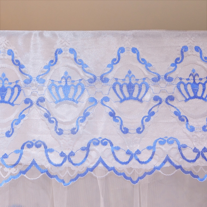 91家纺网 家纺一手货源 找家纺 冉美家纺 2026新款宫廷蚊帐 皇冠 恋情 幻彩 缤纷 皇冠-白色