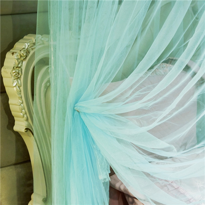 91家纺网 家纺一手货源 找家纺 冉美家纺 2026新款宫廷蚊帐 皇冠 恋情 幻彩 缤纷 繁花-水绿