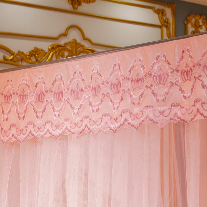 91家纺网 家纺一手货源 找家纺 冉美家纺 2026新款宫廷蚊帐 皇冠 恋情 幻彩 缤纷 皇冠-玉色