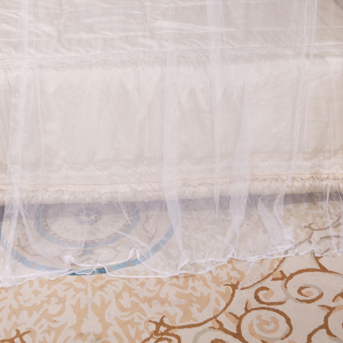 91家纺网 家纺一手货源 找家纺 冉美家纺 2026新款宫廷蚊帐 皇冠 恋情 幻彩 缤纷 皇冠-白色