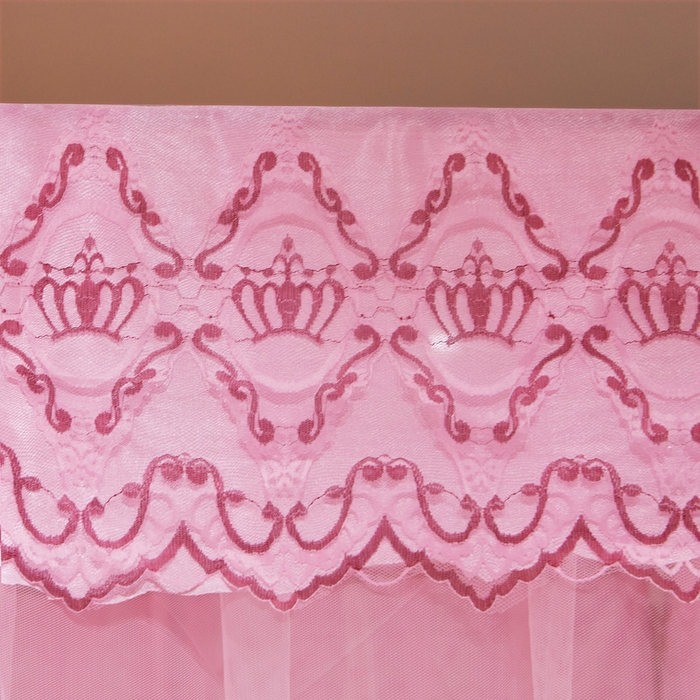 91家纺网 家纺一手货源 找家纺 冉美家纺 2026新款宫廷蚊帐 皇冠 恋情 幻彩 缤纷 皇冠-粉色