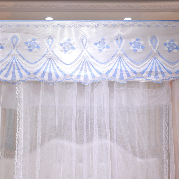 91家纺网 家纺一手货源 找家纺 冉美家纺 2026新款宫廷蚊帐 皇冠 恋情 幻彩 缤纷 幻彩-白色