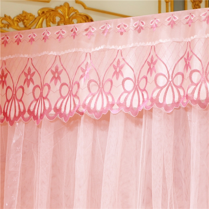 91家纺网 家纺一手货源 找家纺 冉美家纺 2026新款宫廷蚊帐 皇冠 恋情 幻彩 缤纷 恋情-玉色