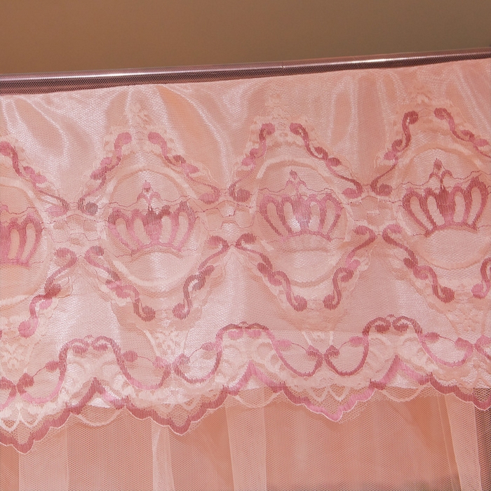 91家纺网 家纺一手货源 找家纺 冉美家纺 2026新款宫廷蚊帐 皇冠 恋情 幻彩 缤纷 皇冠-玉色