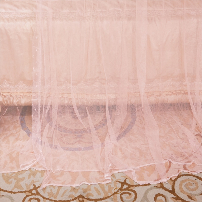 91家纺网 家纺一手货源 找家纺 冉美家纺 2026新款宫廷蚊帐 皇冠 恋情 幻彩 缤纷 皇冠-玉色