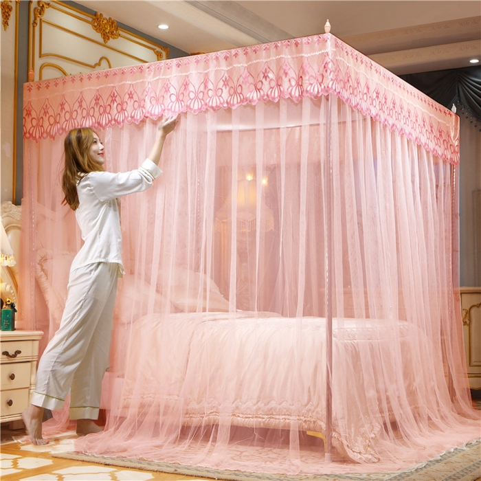 冉美家纺 2026新款宫廷蚊帐 皇冠 恋情 幻彩 缤纷 恋情-玉色