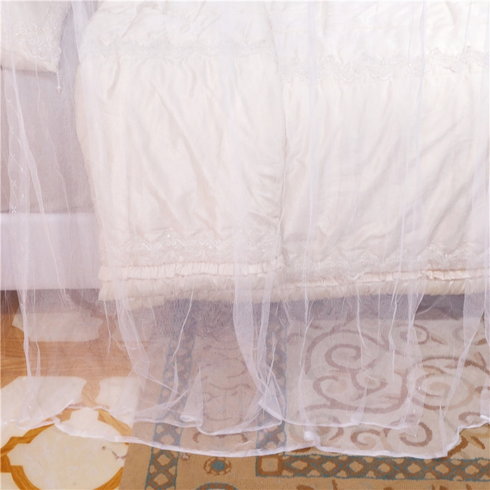 91家纺网 家纺一手货源 找家纺 冉美家纺 2026新款宫廷蚊帐 皇冠 恋情 幻彩 缤纷 恋情-白色
