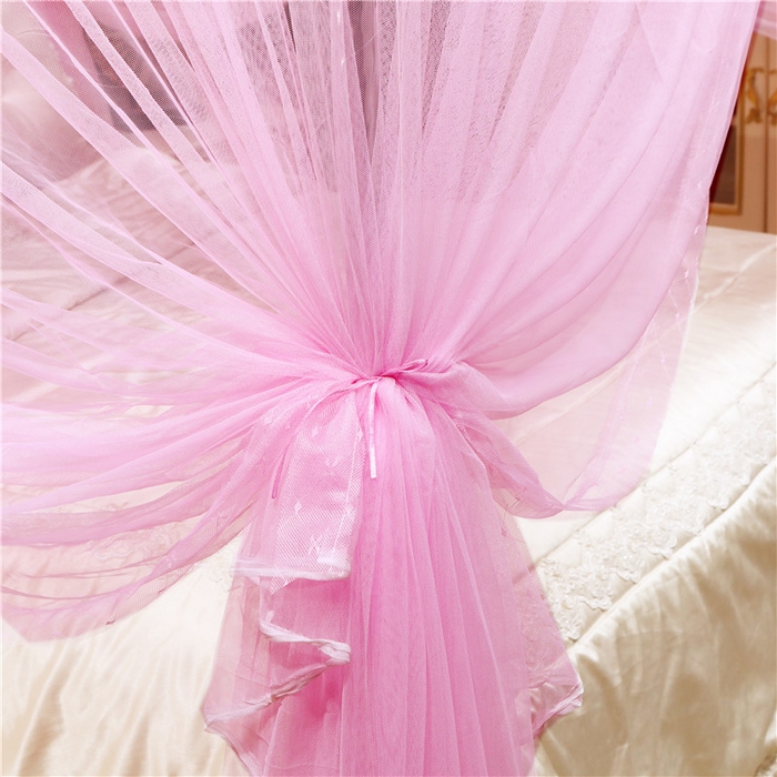 91家纺网 家纺一手货源 找家纺 冉美家纺 2026新款宫廷蚊帐 皇冠 恋情 幻彩 缤纷 恋情-粉色