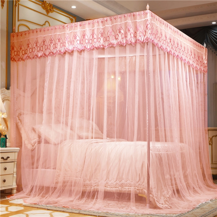 91家纺网 家纺一手货源 找家纺 冉美家纺 2026新款宫廷蚊帐 皇冠 恋情 幻彩 缤纷 恋情-玉色