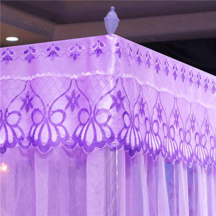 91家纺网 家纺一手货源 找家纺 冉美家纺 2026新款宫廷蚊帐 皇冠 恋情 幻彩 缤纷 恋情-紫色