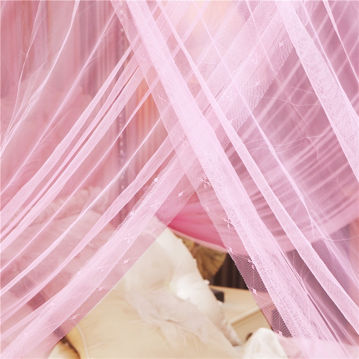 91家纺网 家纺一手货源 找家纺 冉美家纺 2026新款宫廷蚊帐 皇冠 恋情 幻彩 缤纷 恋情-粉色