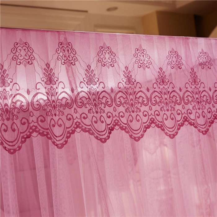 91家纺网 家纺一手货源 找家纺 冉美家纺 2026新款宫廷蚊帐 皇冠 恋情 幻彩 缤纷 繁花-粉色