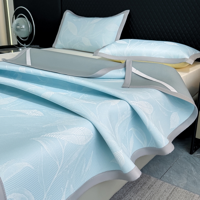 91家纺网 家纺一手货源 找家纺 （总）999家纺 2026新款高端轻奢复合PE中分子乙纶凉感大提花凉席软席