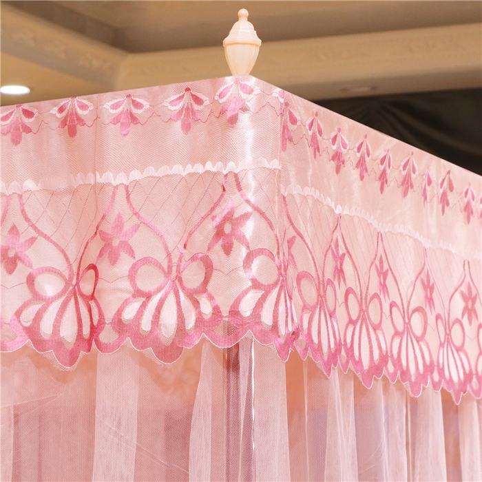 91家纺网 家纺一手货源 找家纺 冉美家纺 2026新款宫廷蚊帐 皇冠 恋情 幻彩 缤纷 恋情-玉色