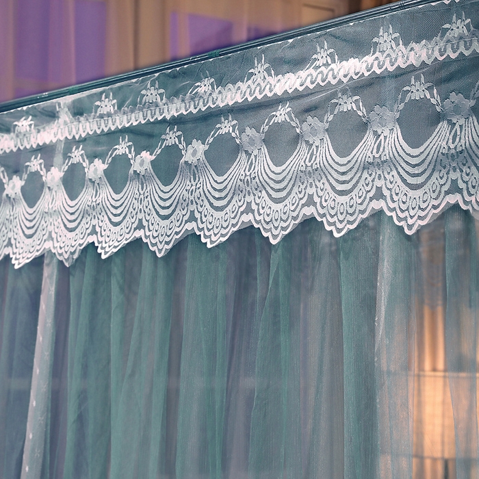 91家纺网 家纺一手货源 找家纺 冉美家纺 2026新款宫廷蚊帐 皇冠 恋情 幻彩 缤纷 缤纷-海蓝