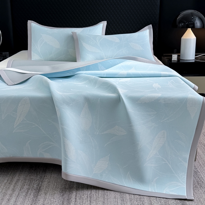 91家纺网 家纺一手货源 找家纺 （总）999家纺 2026新款高端轻奢复合PE中分子乙纶凉感大提花凉席软席