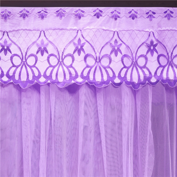 91家纺网 家纺一手货源 找家纺 冉美家纺 2026新款宫廷蚊帐 皇冠 恋情 幻彩 缤纷 恋情-紫色