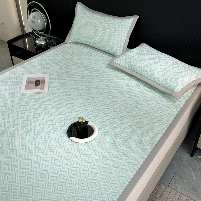 91家纺网 家纺一手货源 找家纺 999家纺 2026新款高端轻奢复合PE中分子乙纶凉感大提花凉席软席 轻奢