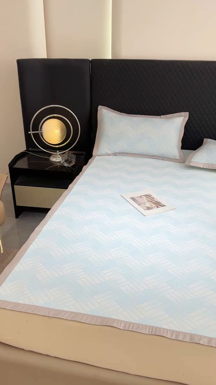 91家纺网 家纺一手货源 找家纺 （总）999家纺 2026新款高端轻奢复合PE中分子乙纶凉感大提花凉席软席