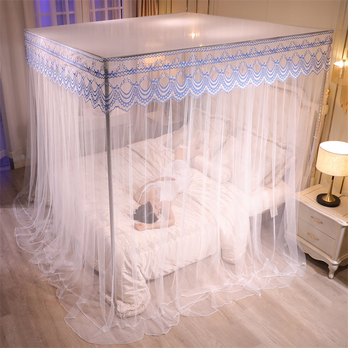 91家纺网 家纺一手货源 找家纺 冉美家纺 2026新款宫廷蚊帐 皇冠 恋情 幻彩 缤纷 缤纷-洁白