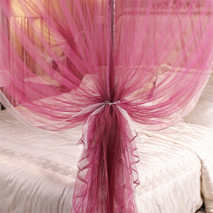 91家纺网 家纺一手货源 找家纺 冉美家纺 2026新款宫廷蚊帐 皇冠 恋情 幻彩 缤纷 缤纷-玫红