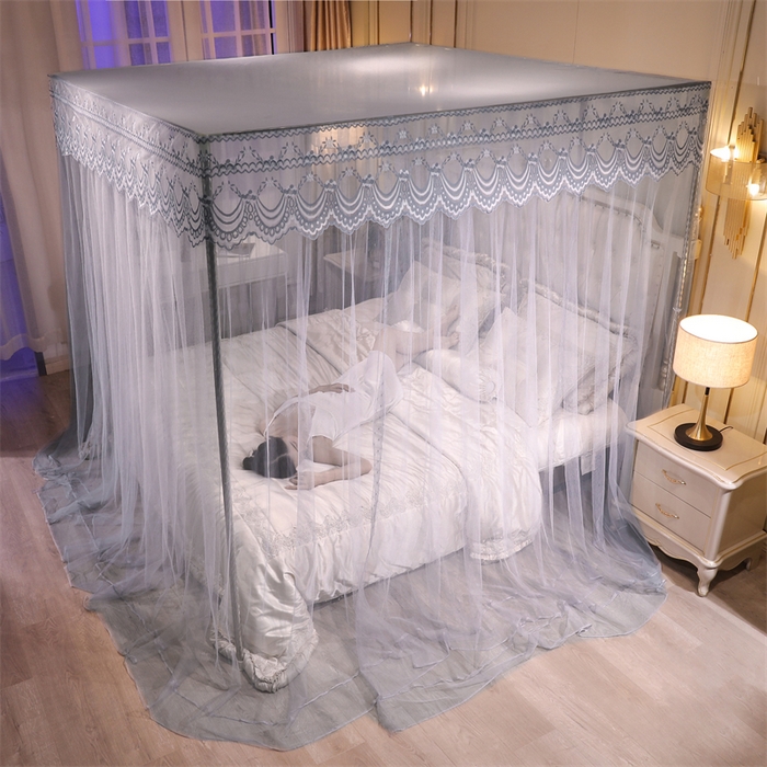 91家纺网 家纺一手货源 找家纺 冉美家纺 2026新款宫廷蚊帐 皇冠 恋情 幻彩 缤纷 缤纷-烟灰