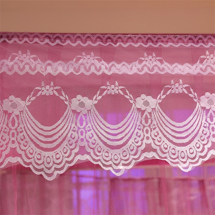 91家纺网 家纺一手货源 找家纺 冉美家纺 2026新款宫廷蚊帐 皇冠 恋情 幻彩 缤纷 缤纷-玫红