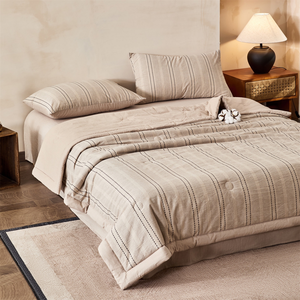 91家纺网 家纺一手货源 找家纺 （总）恬思语家纺 2026新款全棉色织提花棉花夏被夏凉被空调被-流光