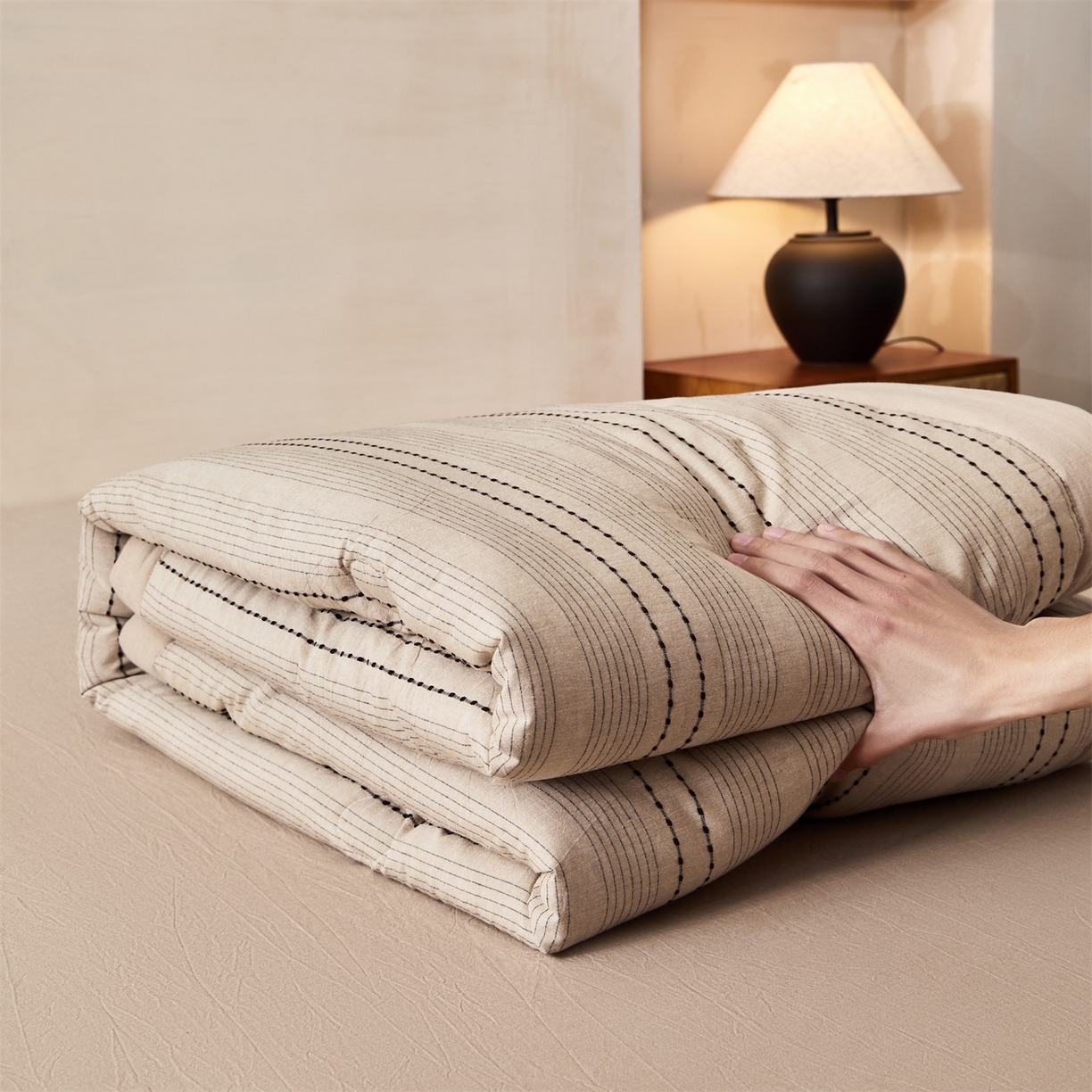 91家纺网 家纺一手货源 找家纺 （总）恬思语家纺 2026新款全棉色织提花棉花夏被夏凉被空调被-流光