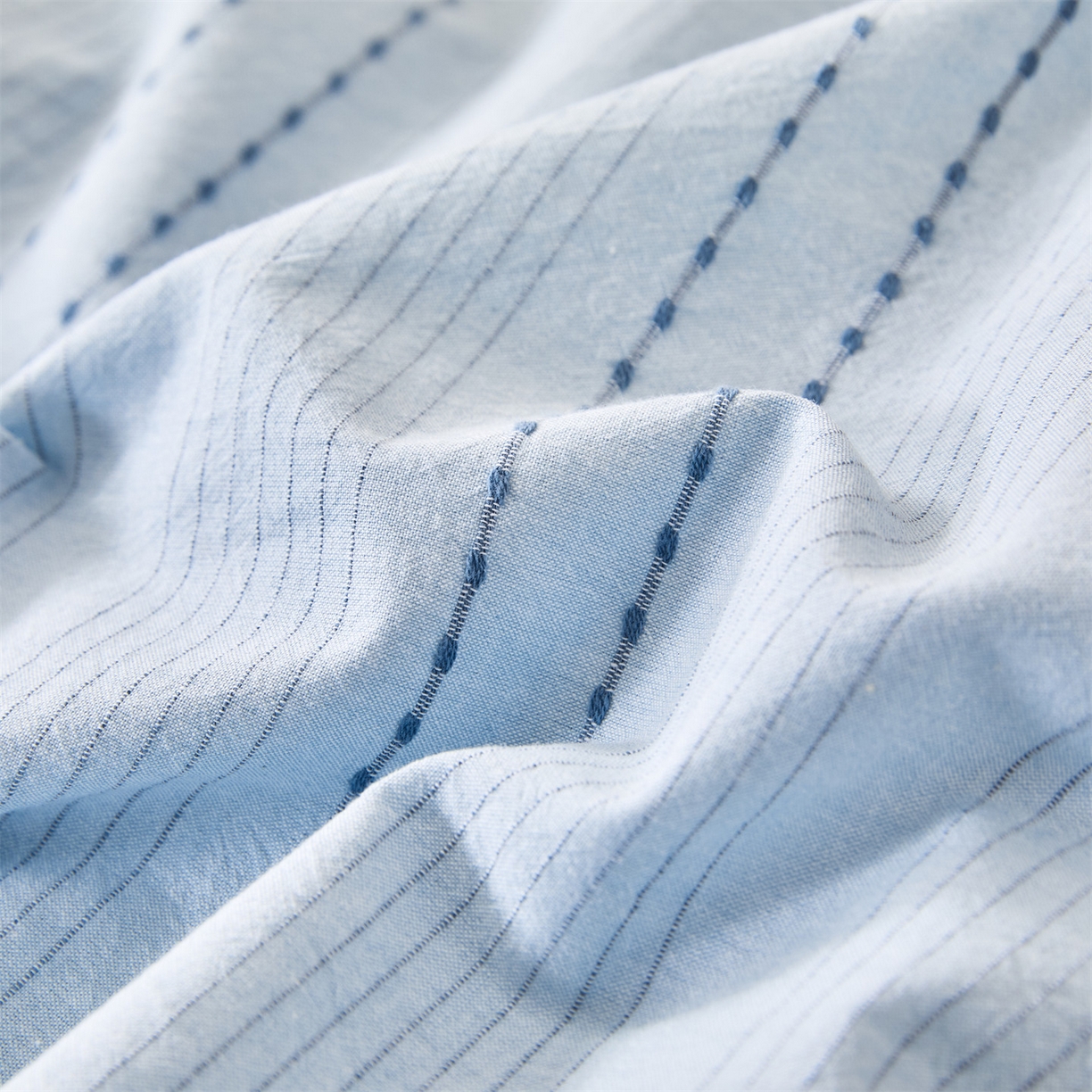 91家纺网 家纺一手货源 找家纺 恬思语家纺 2026新款全棉色织提花棉花夏被夏凉被空调被-流光 流光-蓝