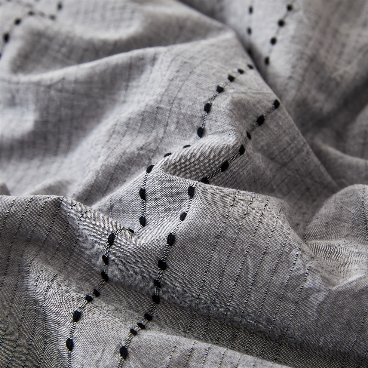 91家纺网 家纺一手货源 找家纺 恬思语家纺 2026新款全棉色织提花棉花夏被夏凉被空调被-流光 流光-灰